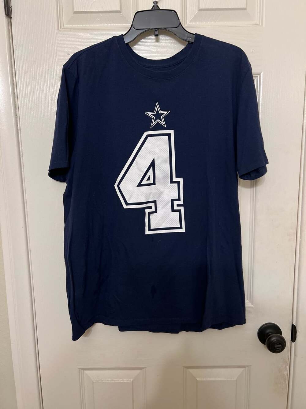 NFL Dallas Cowboys #4 Dak Prescott Navy T-Shirt